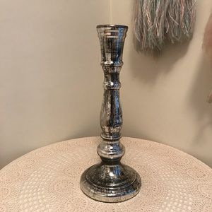 Vintage Roost Rustic Mercury Glass Pillar Candle Holder